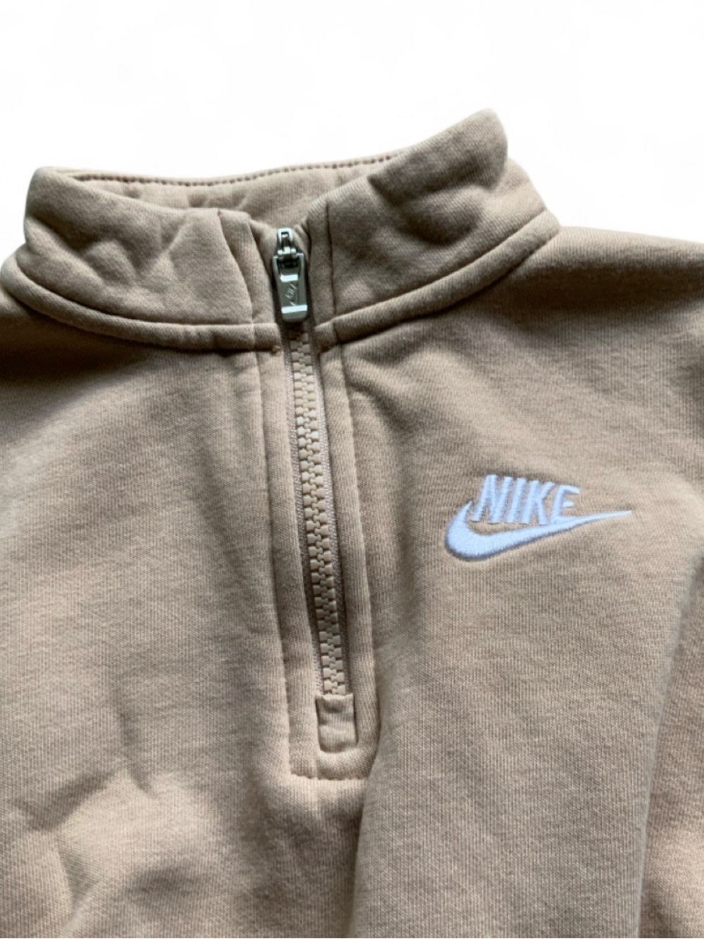 Nike Active Pull Over Sweatshirt Girls 1-2yrs Beige - Picture 4 of 6